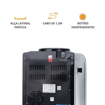 Imagem de Bebedouro Refrigerado Eletrônico Amvox ABB 240 Black Bivolt