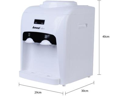 Imagem de Bebedouro Refrigerado Eletrônico Bivolt Água Gelada Natural Garrafão Galão Amvox ABB 240 Branco