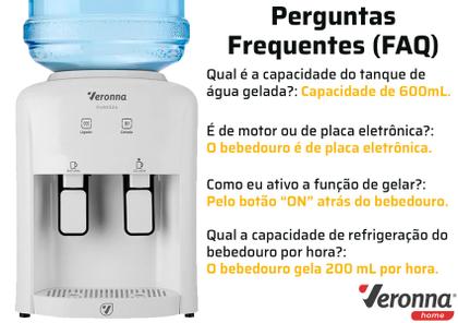Imagem de Bebedouro Refrigerado Eletrônico Veronna Be200 Bivolt Agua Gelada Cor Branco 110v/220v