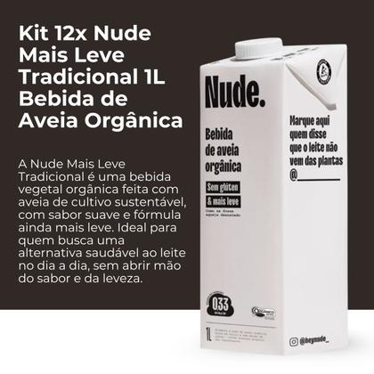 Imagem de Bebida de Aveia Orgânica Nude Original - Kit com 12 unidades (12L)