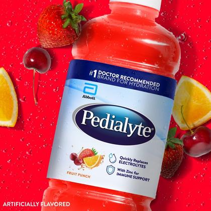 Imagem de Bebida eletrolítica Pedialyte Fruit Punch 1L para crianças e adultos