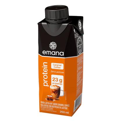 Imagem de Bebida Láctea Emana Protein com 23g de Proteína Sabor Caramel Coffee Zero Lactose 250ml