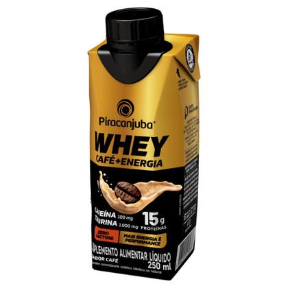 Imagem de Bebida Láctea Piracanjuba Whey Zero Lactose com 15g de Proteína Café + Energia 250ml