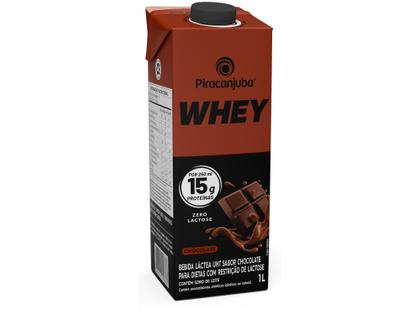 Imagem de Bebida Láctea UHT com 15g de Proteína Piracanjuba - Whey 15g Chocolate Zero Lactose 1L