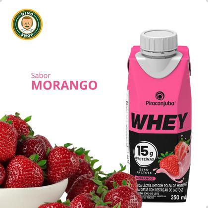 Imagem de Bebida Láctea Whey 15g Proteína ZL Piracanjuba Morango 250ml - Próximo da Validade