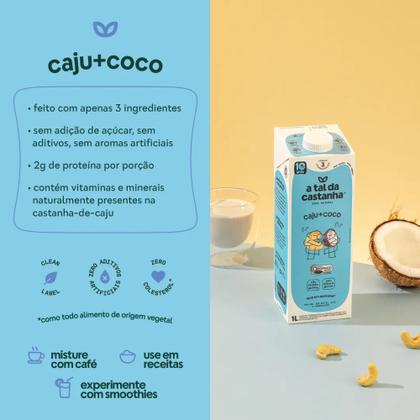 Imagem de Bebida Vegetal de Castanha de Caju e Coco A Tal Da Castanha 1l