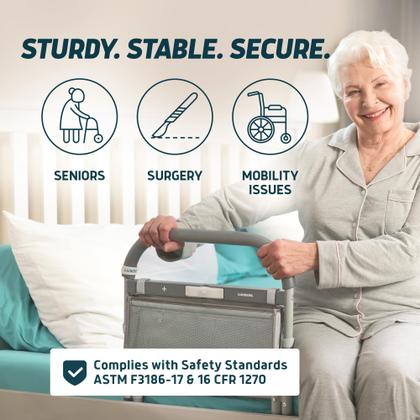 Imagem de Bed Rails Lunderg para idosos e adultos, segurança com luz de movimento