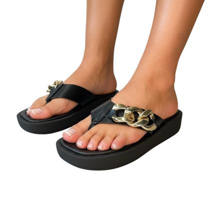 Imagem de Beira Rio Chinelo com aplique em corrente Conforto 8487.207 Slide