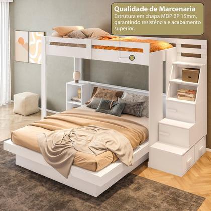 Beliche Adulto com Nichos 2 Gavetas e 2 Portas Family Moon Yescasa ...
