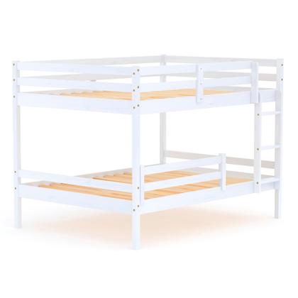 Imagem de Beliche Casal Casal Slim com Grade de Proteção Madeira Maciça Branco Housin