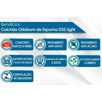 Imagem de Beliche Cimol Ema+2 Colchões Ortobom D33 Light Branco