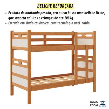 Imagem de Beliche com Cama Auxiliar e 3 Colchões D20 Treliche Completa