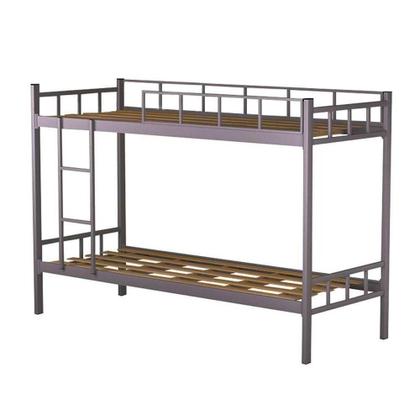 Imagem de Beliche De Aço Reforçado Tubular Com Escada Para Quarto Cinza Cinza