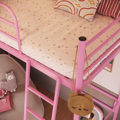 Imagem de Beliche em ferro Solteiro + Mesa de estudos - Bonnie