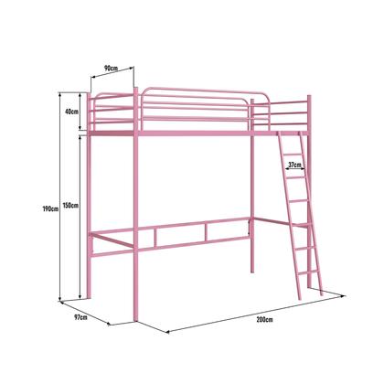 Imagem de Beliche em ferro Solteiro + Mesa de estudos - Bonnie