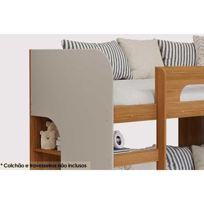 Imagem de Beliche Ema Montessoriana Nature/Off White - Cimol