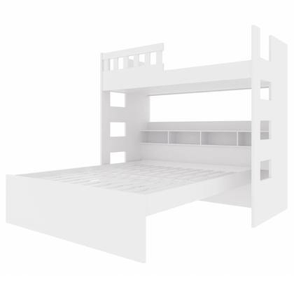 Imagem de Beliche Family Queen com Nichos 100% MDF Branco