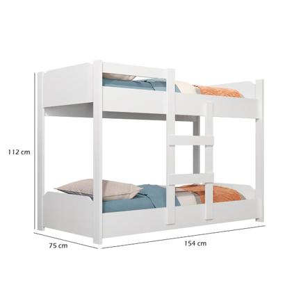 Imagem de Beliche Infantil Cama 100% MDF Bicama Com Escada Segurança Reforçada Quarto Crianças