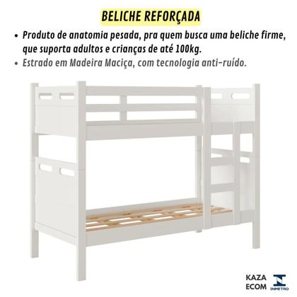 Imagem de Beliche Jaspe Reforçada com Colchão Probel Guarda Costas - Proteção Lateral Total Superior