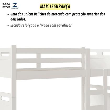 Imagem de Beliche Jaspe Reforçada com Colchão Probel Guarda Costas - Proteção Lateral Total Superior