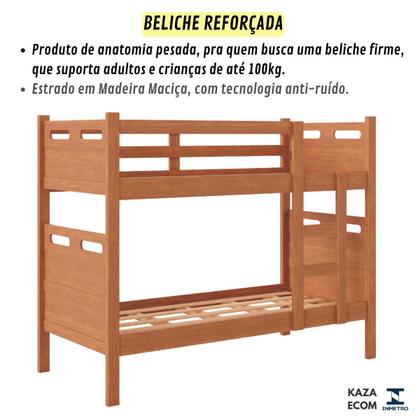 Imagem de Beliche Jaspe Reforçada com Colchão Probel Guarda Costas - Proteção Lateral Total Superior