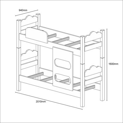 Imagem de Beliche Linha Kenia Tamanho Solteiro