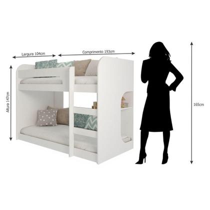 Imagem de Beliche Montessoriana 100% Mdf 1 Prateleira Ema Cimol