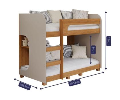 Imagem de Beliche Montessoriana 100% Mdf Com Pés 1 Prateleira Ema Cimol