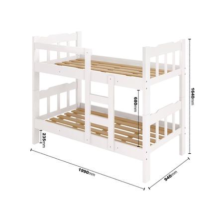 Imagem de Beliche Perola em Madeira Maciça Cor Branco  Conforto, Segurança e Estilo para o Quarto