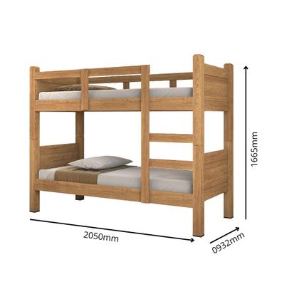 Imagem de Beliche Porto Solteiro MDF Resistente Escada Grade Proteção