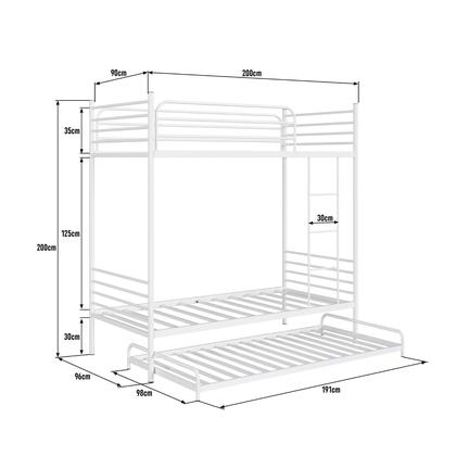 Imagem de Beliche Solteiro em Ferro James + Cama Auxiliar