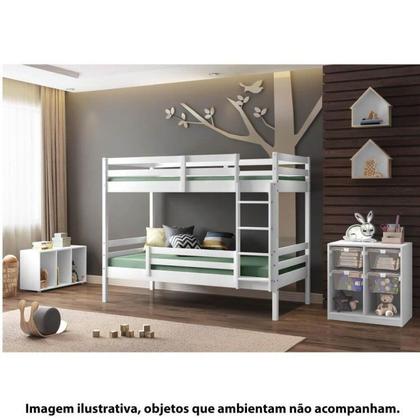 Imagem de Beliche Teen Play com Grade de Proteção Madeira Maciça Casatema MadeiraOriginals