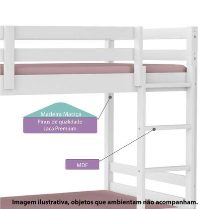 Imagem de Beliche Teen Play com Grade de Proteção Madeira Maciça Casatema MadeiraOriginals