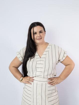 Imagem de Belissimo Conjunto Saia E Blusa Em Linho Com Algodão Cristã