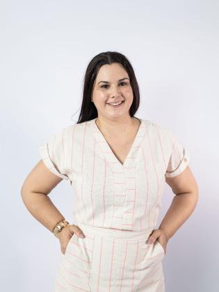 Imagem de Belissimo Conjunto Saia E Blusa Em Linho Com Algodão Cristã