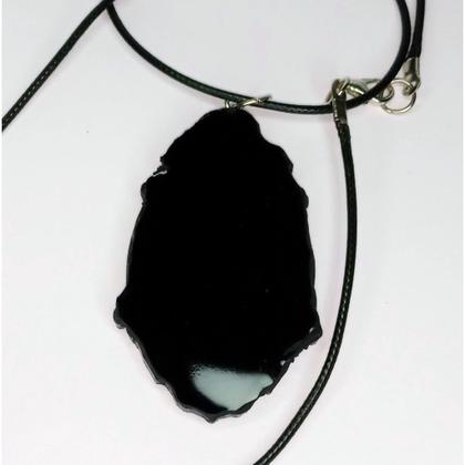 Imagem de Belo colar pingente mistico magia wicca gato preto pentagram