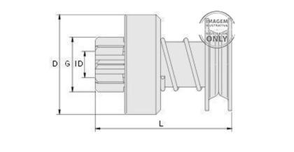 Imagem de Bendix Impulsor De Partida Bzm 0024 Perkins Único