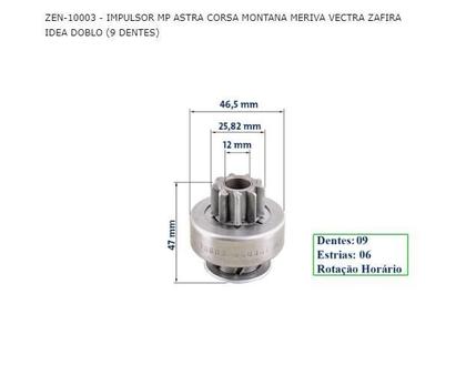 Imagem de Bendix Impulsor De Partida Zen 10003 Celta Prisma Montana St