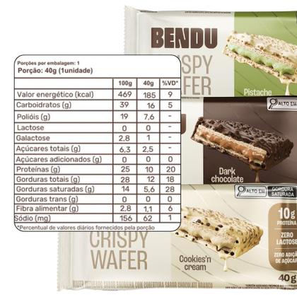 Imagem de Bendu crispy wafer kit 6 unid barrinha - zero lactose