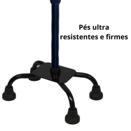 Imagem de Bengala 4 Apoios Alumínio Ortopédica 90kg Regulagem De Altura