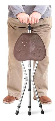 Imagem de Bengala Aluminho Com Assento Cromada Pro22 - Procirurgica