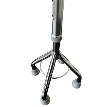 Imagem de Bengala Bastão 4 Pontas Base Ortopédica Idoso Aluminio 100kg Regula Altura Equilibrio Caminhada Apoio Mobilidade Reduzida Evita Quedas Locomoção