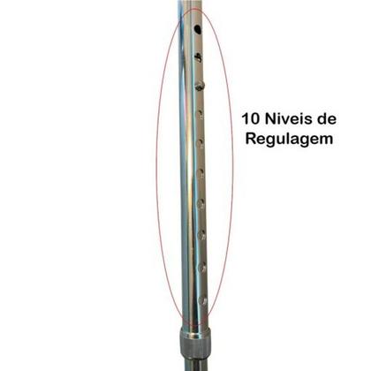 Imagem de Bengala Dobrável Bastão Tipo T em Alumínio Regulável Preta Supermedy