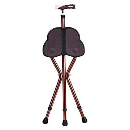 Imagem de Bengala dobrável com assento M-GYG Capacidade de 200 kg, altura ajustável
