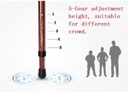 Imagem de Bengala dobrável com assento M-GYG Capacidade de 200 kg, altura ajustável