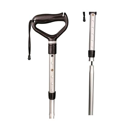 Imagem de Bengala Dobrável Ergonômica Preto Ajustável Alumínio Mecur