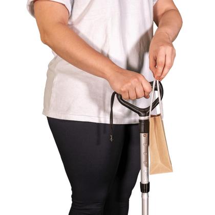 Imagem de Bengala Dobrável Ergonômica Preto Ajustável Alumínio Mecur