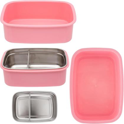 Imagem de Bento Box Infantil com Divisoria Lancheira Escolar Marmita