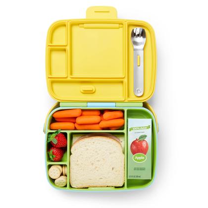 Imagem de Bento Box Munchkin Lunch para crianças com utensílios e xícaras de lanche