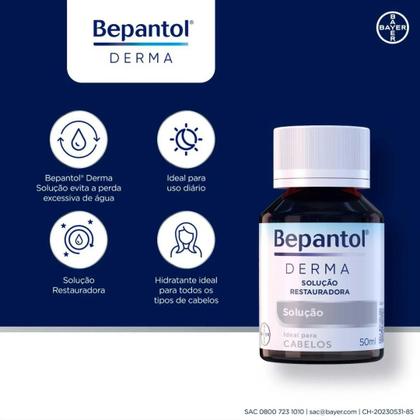 Imagem de Bepantol Derma Solução Restaurado Cabelos 50ML - Bayer